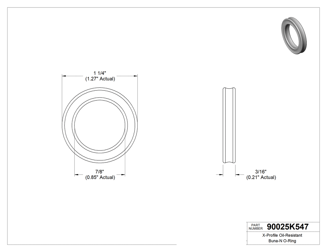 Technical drawing - 90025K547